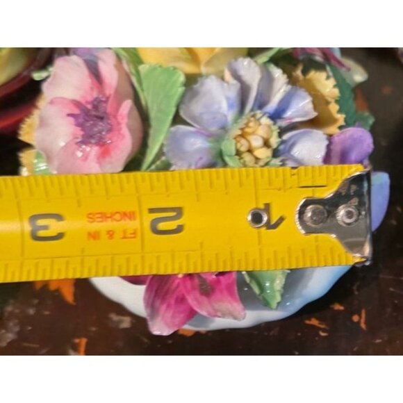 Aynsley Coalport Crown Bone China Floral Figurines Set Of 3 Hand-Painted England - Picture 16 of 16